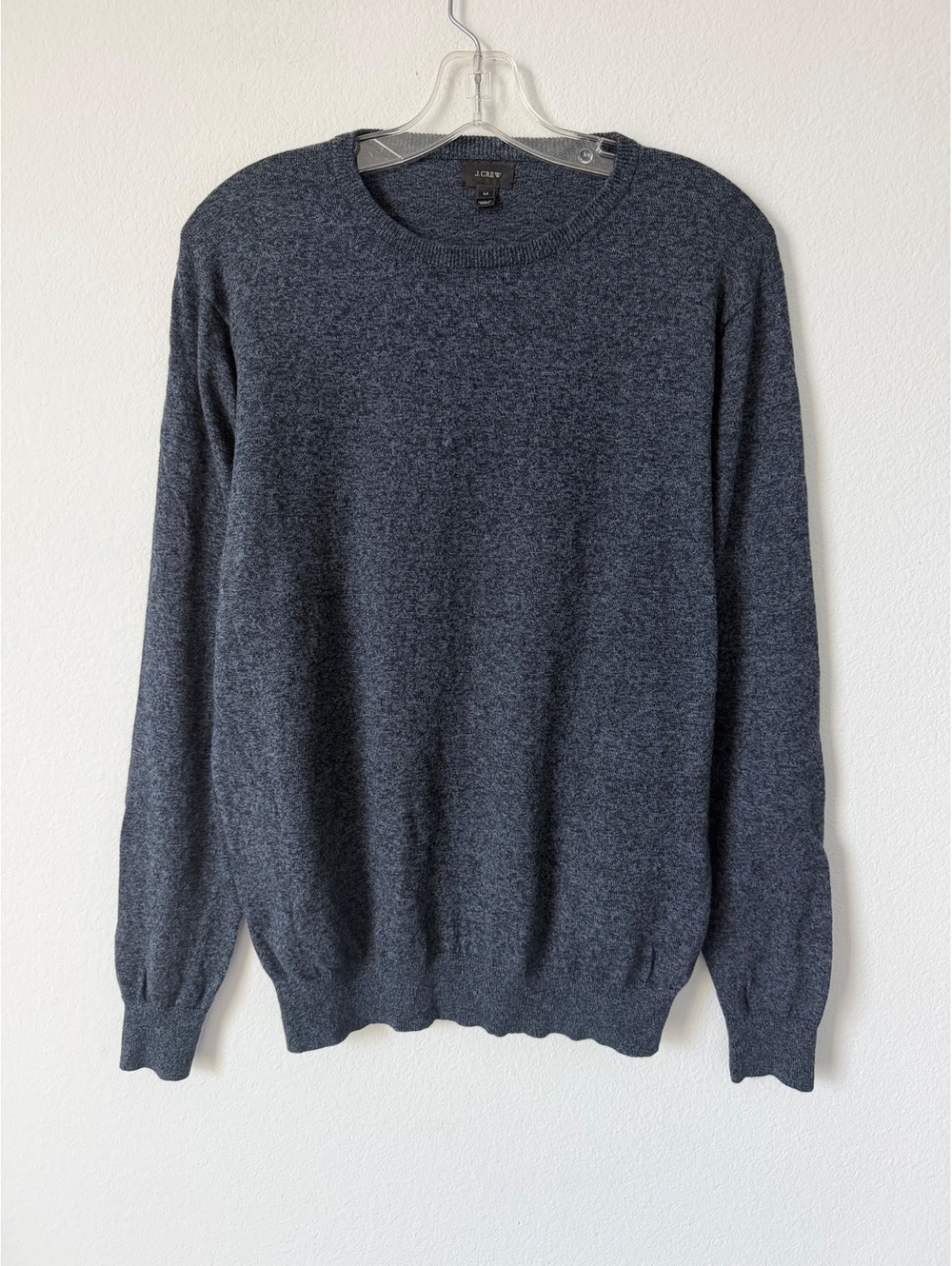 J. Crew Blue Tone Cotton/Cashmere Long Sleeve Crew Neck Pullover Sweater Size M